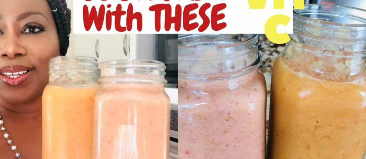 TWO VITAMIN C SMOOTHIES  WITH PAPAYA || ORANGE || LEMON  TO BOOST COMPLEXION & IMMUNE #immuneboost