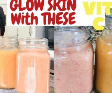 TWO VITAMIN C SMOOTHIES  WITH PAPAYA || ORANGE || LEMON  TO BOOST COMPLEXION & IMMUNE #immuneboost
