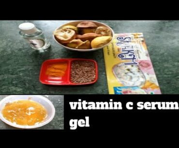 how to make vitamin c serum gel at home for glowing skin, anti aging...