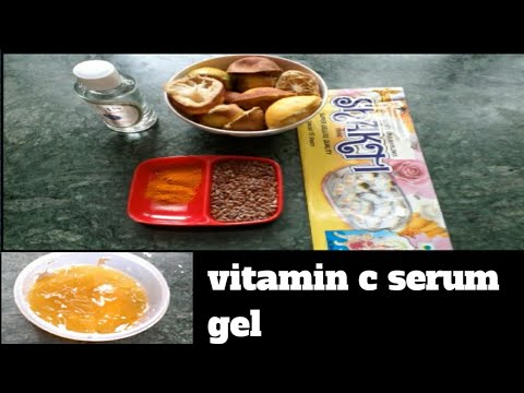how to make vitamin c serum gel at home for glowing skin, anti aging...