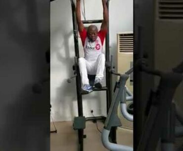 Adams Oshiomhole working out to boost immune system and stay healthy as coronavirus hits Nigeria