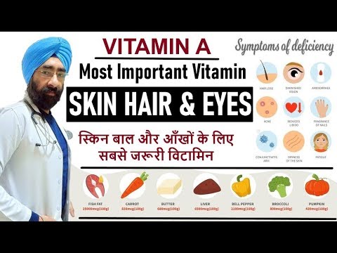 Most Imp Vitamin for SKIN, HAIR & EYES - VIT A - Full Info | Dr.Education (Hindi + Eng subs)