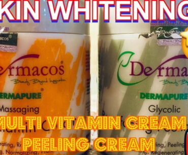 SKIN WHITENING HONEST REVIEW DERMACOS PEELING CREAM/ DERMACOS MULTI VITAMIN CREAM