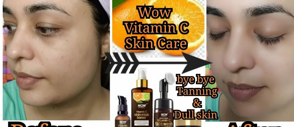 Skin Whitening Vitamin C facial at Home |WOW Vitamin C face Serum,  mask, Vitamin C face mist toner