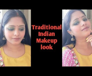 TRADITIONAL INDIAN MAKEUP LOOK ||MEDHABHARTI247