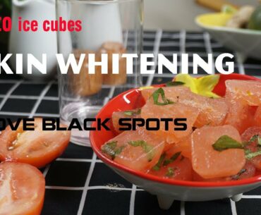 HOW TO MAKE TOMATO ICE CUBES FOR SKIN WHITENING | REMOVE DARK SPOTS |