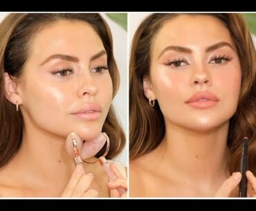 Glass Skin Natural Makeup Tutorial & Testing Laura Mercier Skincare?! | Jadeywadey180