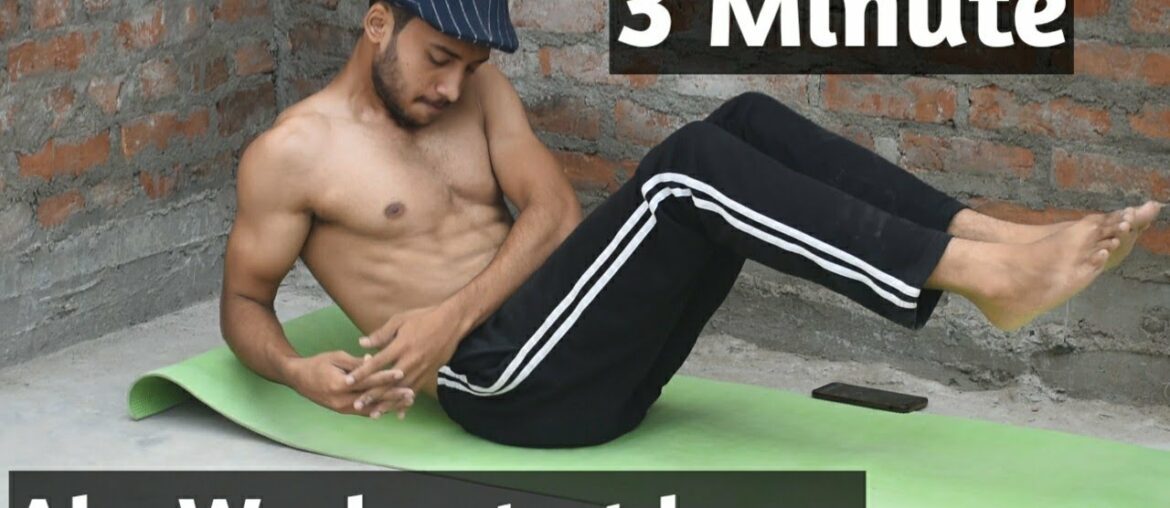3 Minute Six Pack Abs Workout at Home (no gym)
