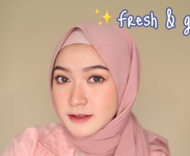 TUTORIAL GLOWING MAKEUP PAKAI MARINA GLOW READY | saritiw