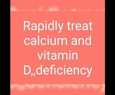 Treatment of calcium amd vitamin D