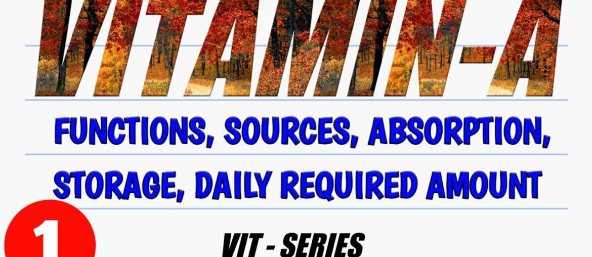 All about vitamin A | Benifit, function, storage, sources, required quantity | Vitamin presentation