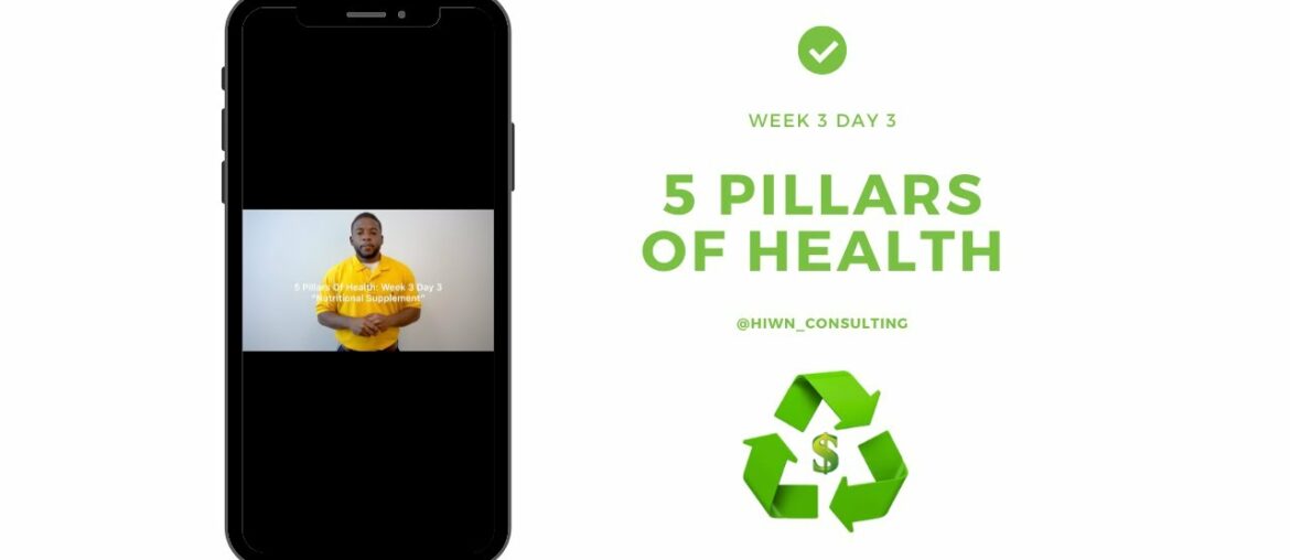 5 Pillars Of Health: Nutritional Supplement(Week 3/Day 3)