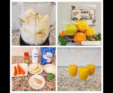 Anti-aging, Good Eye Vision Support and Immune Booster Shake - Carrot Coconut Banana Shake