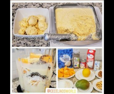 Cantaloupe Mango Orange Ice Cream - #weightwatchers, #stayfit, #healthymeal, #icecreamlovers,