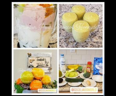 Day 3 Weight lose Shake Challenge - Cucumber Pear Broccoli Honeydew- #Debloat,#Loseweight,#Antiaging