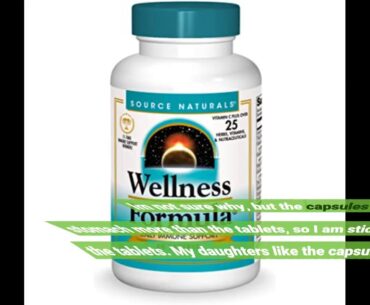 Must See Review: - Source Naturals Wellness Formula Bio-Aligned Vitamins & Herbal Defense - Imm...