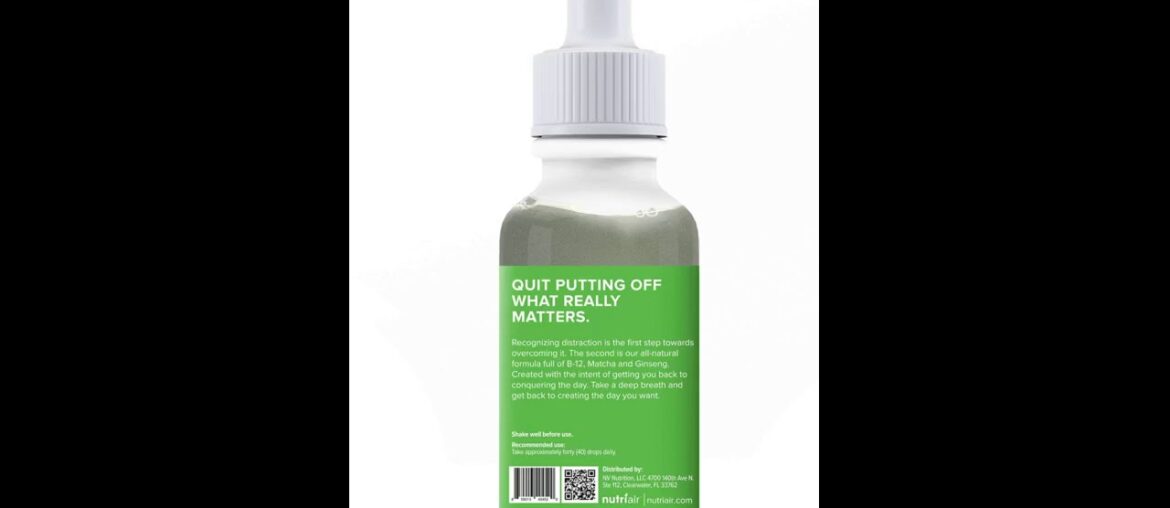 Nutriair Focus Peppermint Flavored Brain Health Supplement - Liquid Vitamins for Memory, Concen...