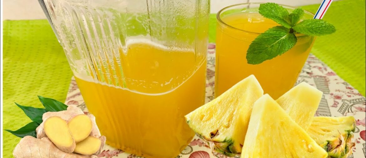 DIY Pineapple Ginger Juice | Jamaican Style | Cuisines and Wellness