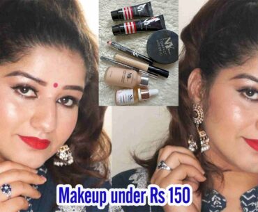 Makeup under Rs 150 with saste products / makeup with ny bae products/ ny bae one brand makeup