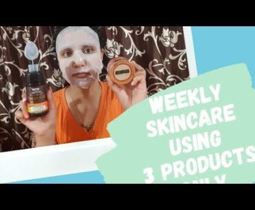 Easy 3 Steps Weekly Skincare Using Wow Vitamin C Face wash|| Glowing SkinCare Routine