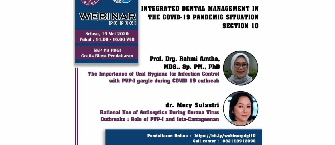 INTEGRATED DENTAL MANAGEMENT IN THE COVID-19 PANDEMIC SITUATION (SECTION 10)