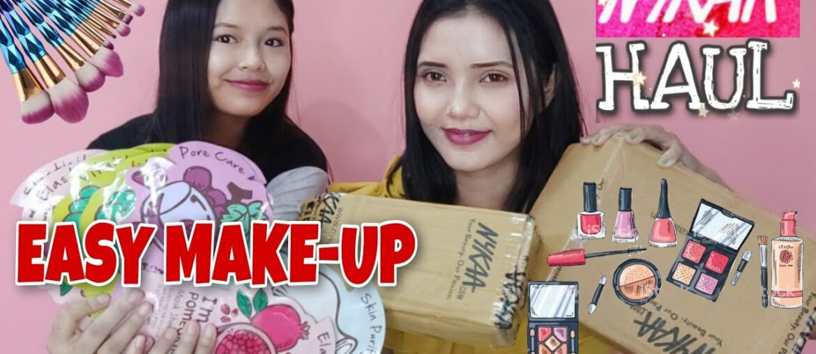 EASY MAKEUP for beginners || NYKAA HAUL + GET READY WITH ME FOR A VIDEO