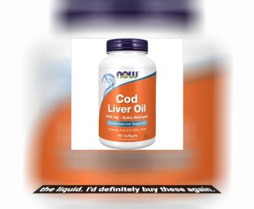 NOW Supplements, Cod Liver Oil, Extra Strength 1,000 mg with Vitamins A & D-3, EPA, DHA, 90 Sof...