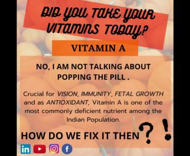 DID YOU TAKE TAKE YOUR VITAMIN TODAY ??? - VITAMIN A