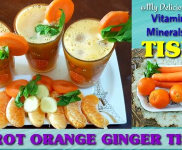 Carrot Orange Ginger TISKY- Highly Nutritious, Fibre rich, Immunity Booster, Refreshing Drink.