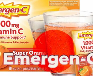 Emergen-C Vitamin C 1000mg Powder (60 Count, Super Orange Flavor, 2 Month Supply), With Antioxi...