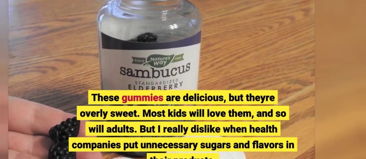 [review] Nature's Way Sambucus Elderberry Gummies, Herbal Supplements with Vitamin C and Zinc,...
