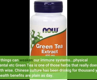 NOW Supplements, Green Tea Extract 400 mg with Vitamin C, Cellular Protection*, 250 Veg Capsule...
