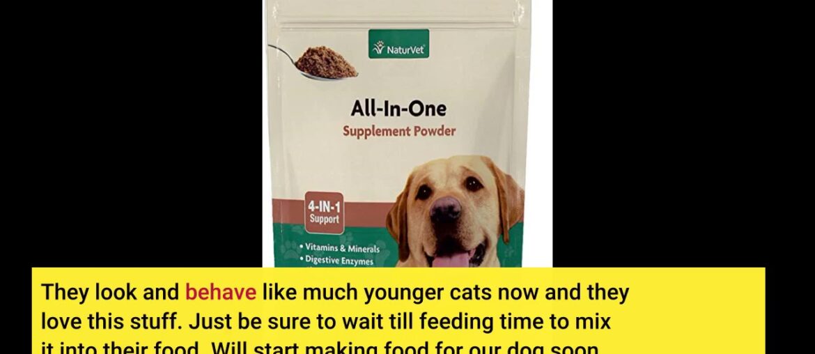 All-in-One Dog Powder Supplement, Skin & Coat Health, Joint Support, Digestive Health, Vitamin...