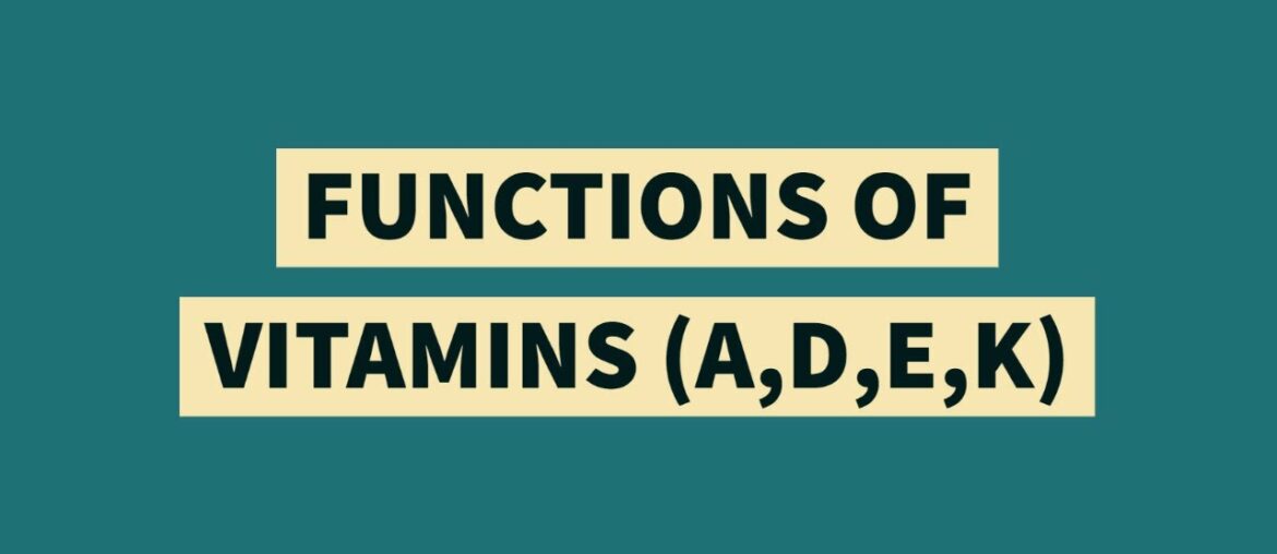 vitamins A,D,E,K functions