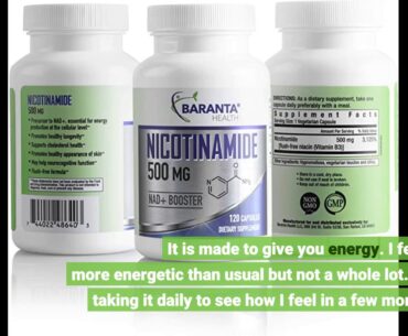 Baranta Health Nicotinamide 500mg 120 Capsules 2-Pack Supplement: Flush Free Vitamin B3 Niacina...