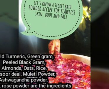 Beauty secret's -bath powder. Read description for understanding the uses of ingredients used