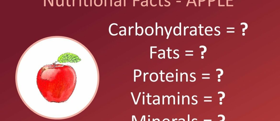 Apple - Nutritional Facts | Calories, Carbohydrates, Fats, Proteins, Vitamins, Minerals & Benefits