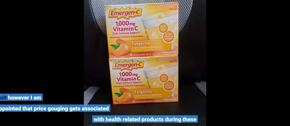 Emergen-C 1,000 mg Vitamin C Dietary Supplement Drink Mix, Super Orange/Raspberry/Tagerine, 90...