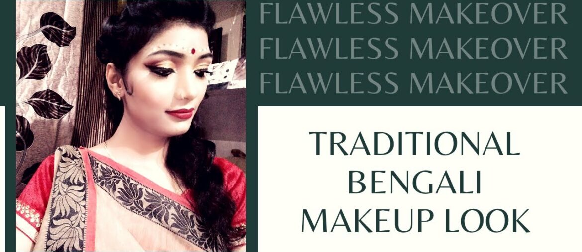 Traditional Bengali makeup look || Durga puja makeup look || traditional saree look || Iconic Pooja