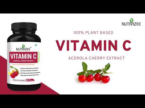Nutrazee Natural Vitamin C Plant Based Vegan Whole Food Supplement