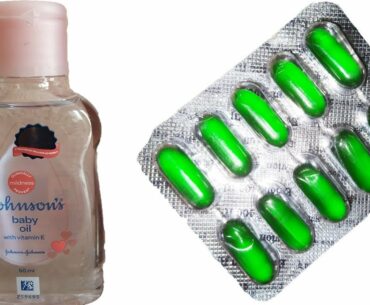 JOHNSON BABY OIL & VITAMIN E CAPSULES Apply On Hair For Growth Longer Ticker Hair & Skin Care Hacks