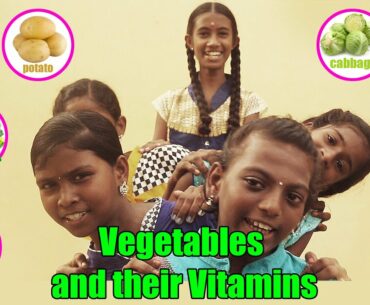 Vegetables and their Vitamins |  Pre School | Learn English Words | children's| KUTTIES TIME