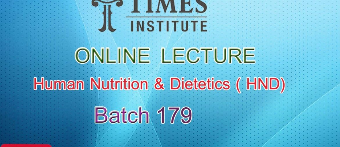 Human Nutrition & Dietetics 179 (Vitamins and Minerals in Nutrition Lecture 13)