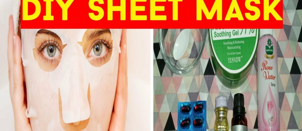 DIY GLOWING/WHITENING SHEET MASK AT HOME||VITAMIN C SHEET MASK