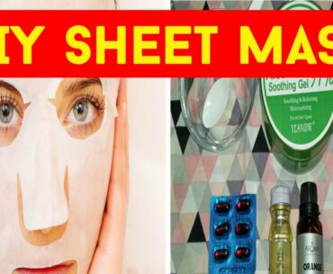 DIY GLOWING/WHITENING SHEET MASK AT HOME||VITAMIN C SHEET MASK