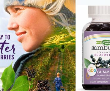 Nature's Way Sambucus Elderberry Kid's Gummies Herbal Supplements, 60 Count  Black El...