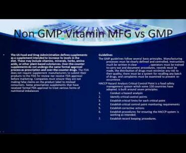 Vitamins are NOT FDA approved