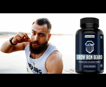 SimplyNutra Grow Iron Beard - For Beard Hair Growth Vitamins Supplement for Men