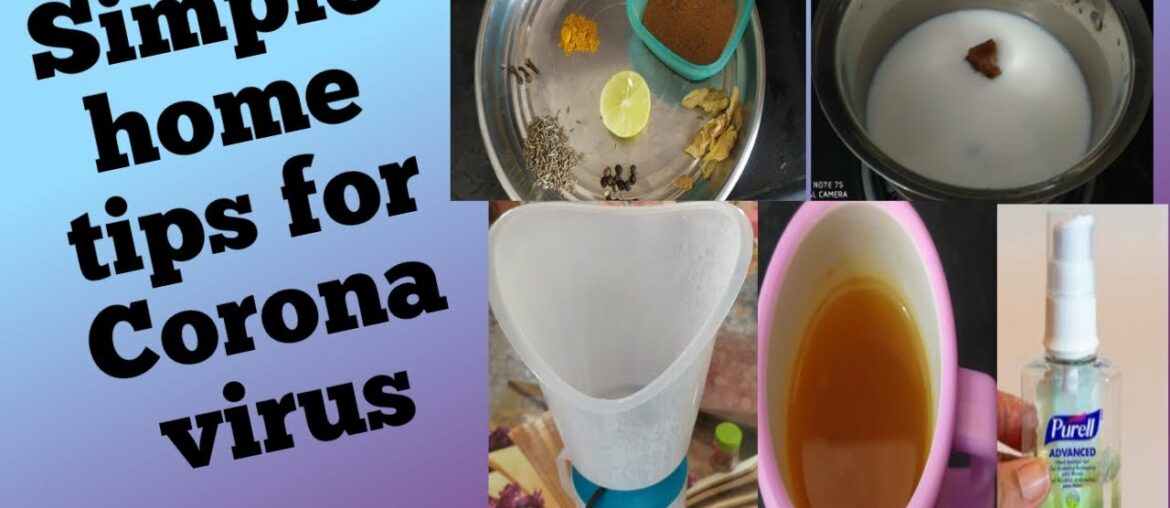 Simple Home tips for corona virus || Immunity booster tea ||