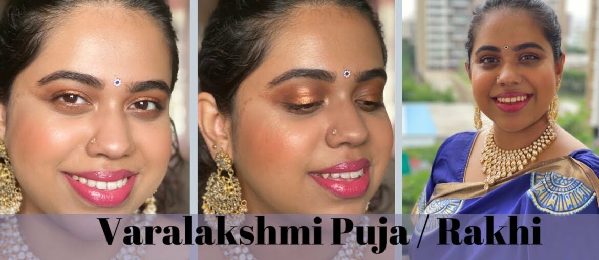 Makeup for the festive season//Traditional makeup for Varalakshmi Puja//South Indian Makeup Look!